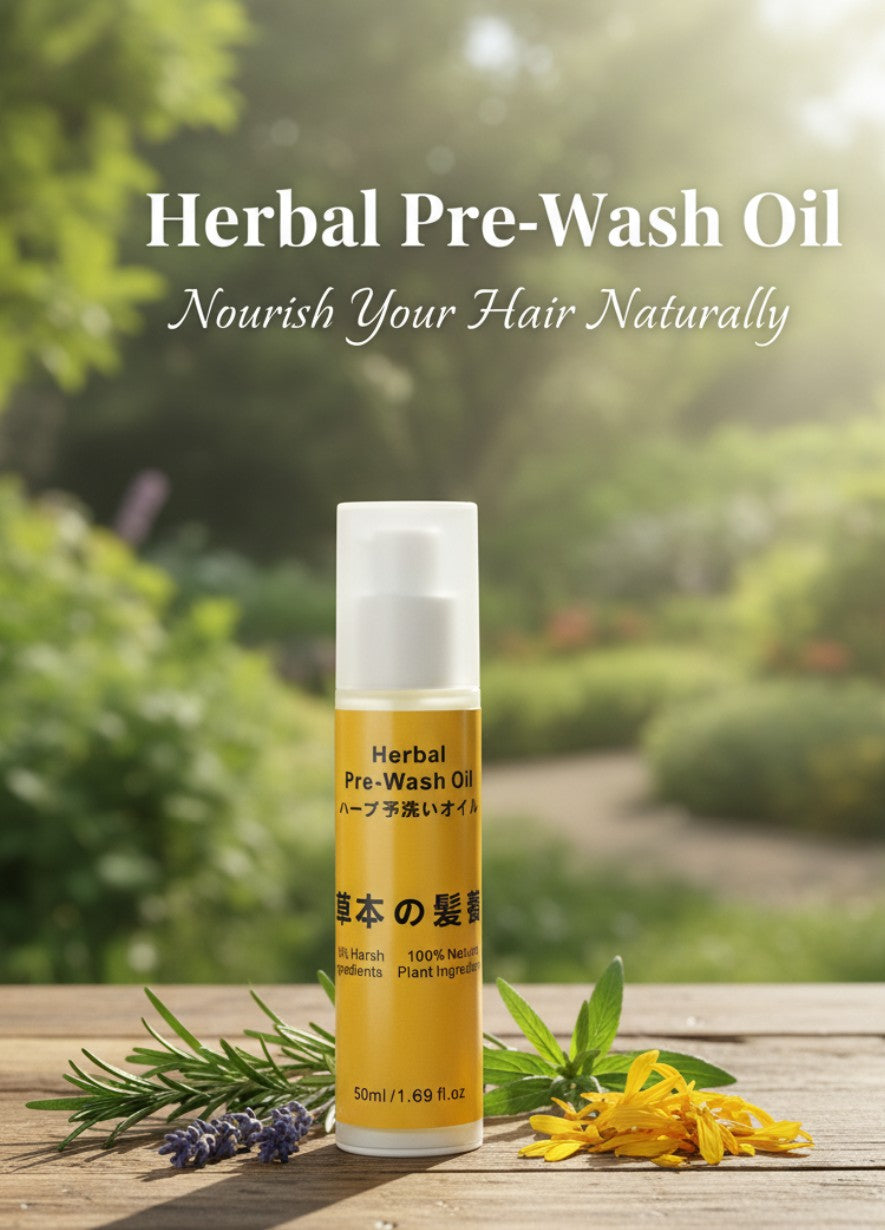 Herbal Pre-wash Hair Oil, 100% Natural Plant Ingredients