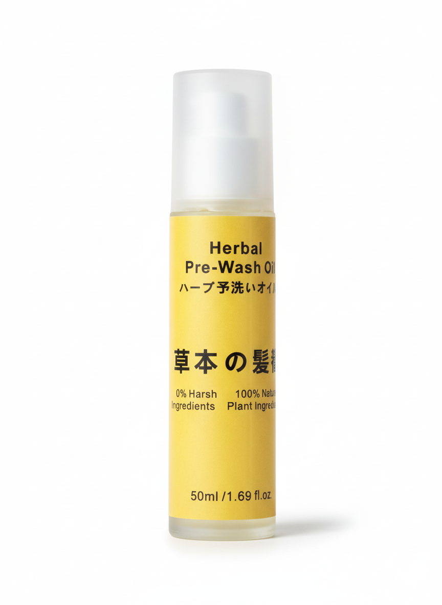 Herbal Pre-wash Hair Oil, 100% Natural Plant Ingredients